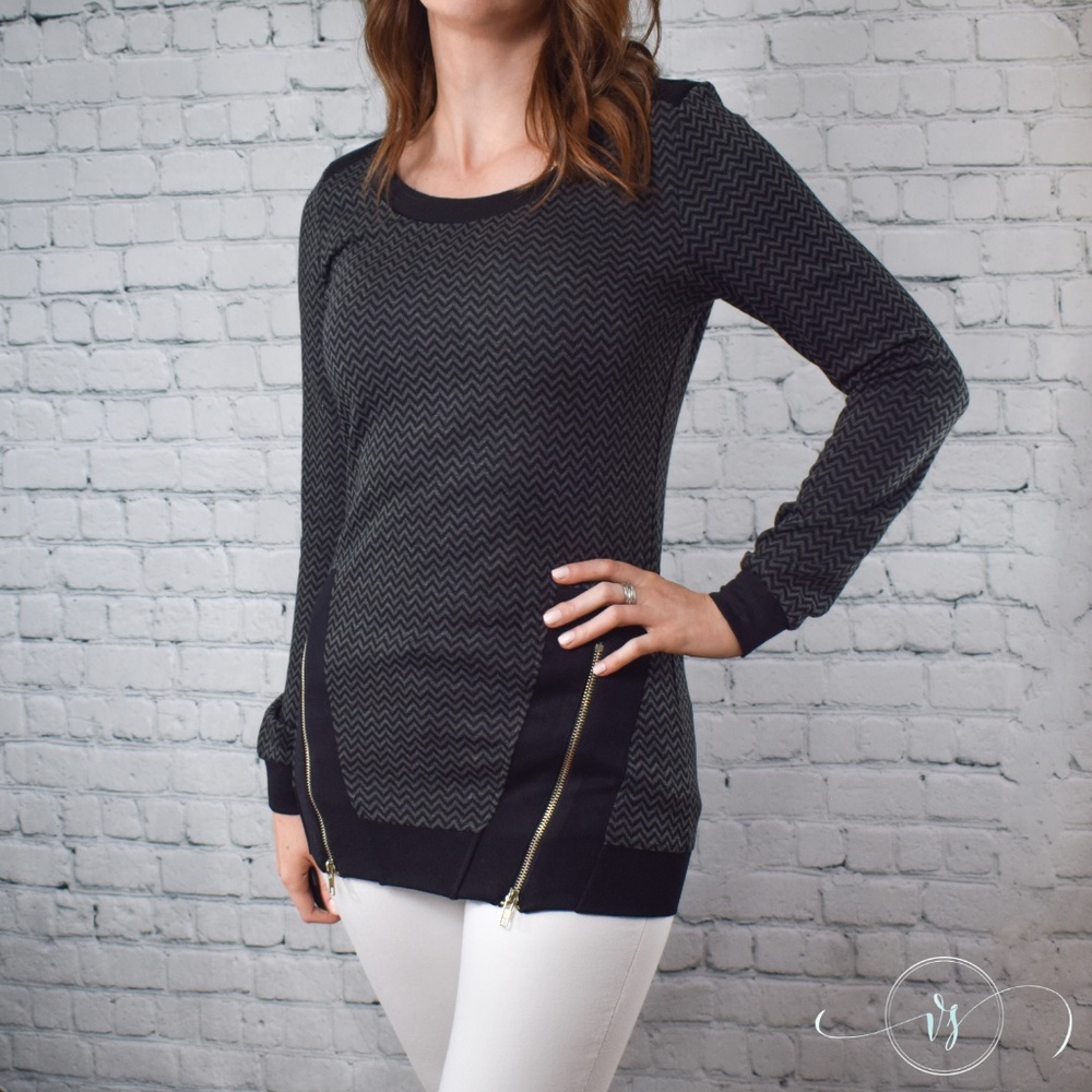 Last One ❗️ Black Chevron Print Tunic